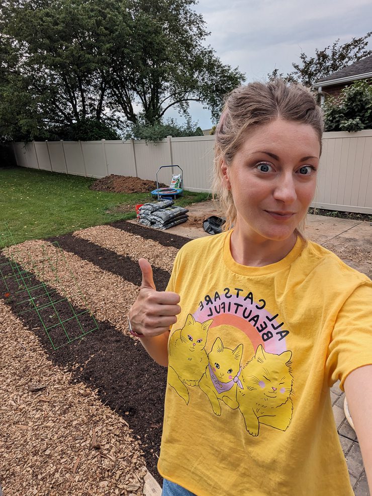 woman giving the thumbs up