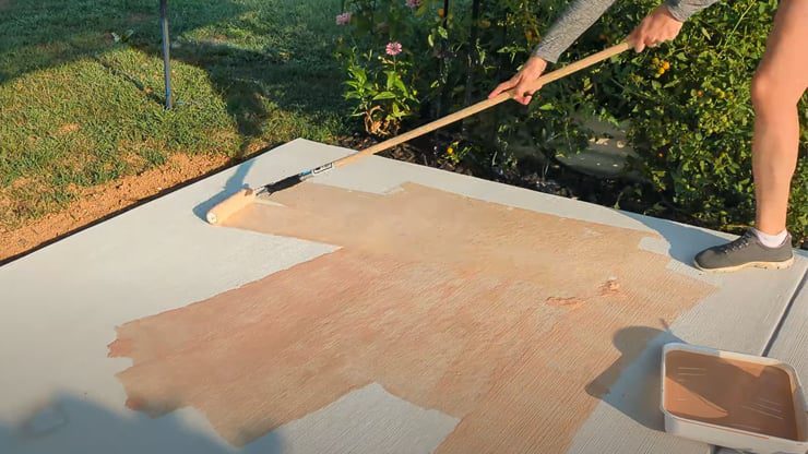 painting a concrete pad