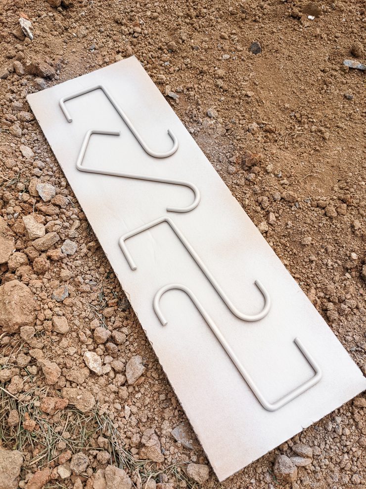 painting hooks for a vinyl fence