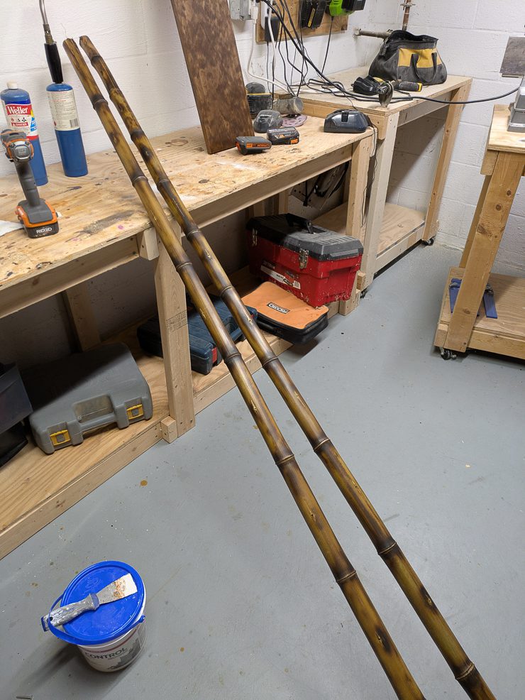 heating cured bamboo