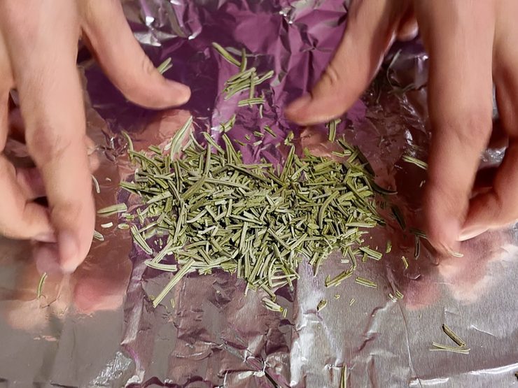 oven drying lavender