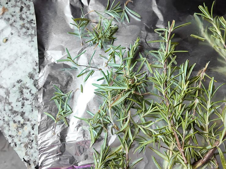 oven drying rosemary