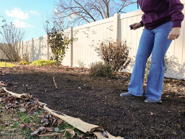 preparing a grassy area for planting