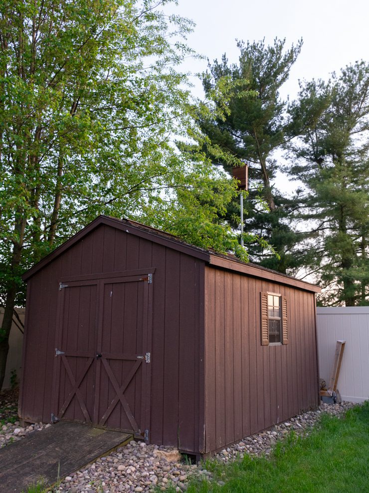 bat house mounted on a pole